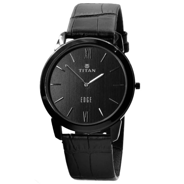 Aa1 Titan Edge Quartz Watch | Titan Watch For Man (black )